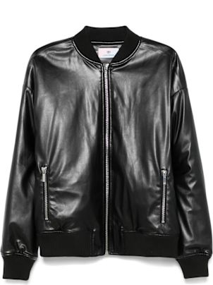 レザージャケット・コート CHIARA FERRAGNI Women Leather Jackets 73CBS408CNV7D899 Black Chiara Ferragni Black Leather Coat – Street Outerwears