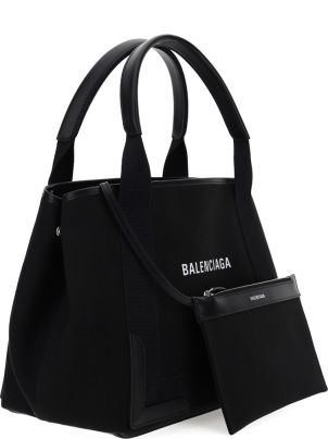 Balenciaga Hourglass XS Handbag With Chain And Allover Logo