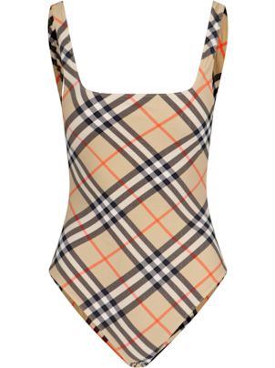 【送料&関税込】Burberry Check Motif Swimsuit Burberry Check One-Piece Swimsuit | Neiman Marcus