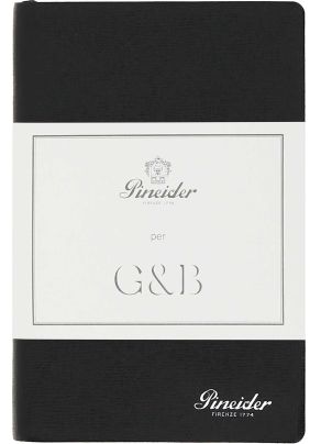 Pineider for Women Pineider Black Leather Milano Small Notebook
