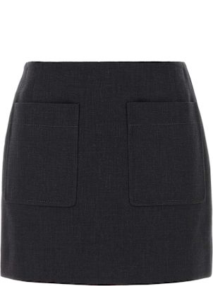 スカート BOTTEGA VENETA Graphite Cotton Blend Mini Skirt Bottega Veneta Graphite Cotton Blend Mini Skirt | italist