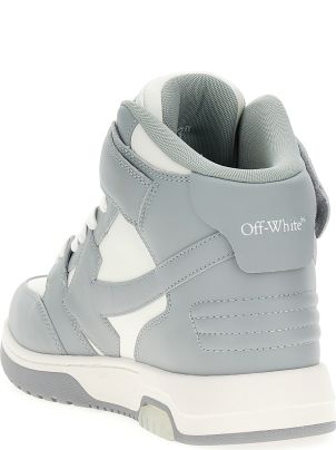 【Off White】OUT OF OFFICE MID TOP LEA ★関税送料込み Off-White Out Of Office Mid Top White Grey Men's