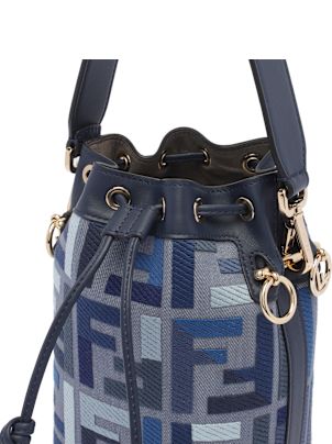 Fendi Mini Mon Tresor Denim Bucket Bag | italist