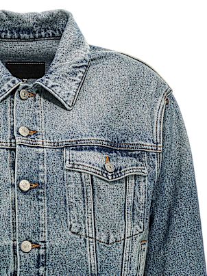 【関税込み】mm6 maison margiela CUT-OUT DENIM JACKET MM6 Maison Margiela Cut Out Jean Jacket - Classic Blue
