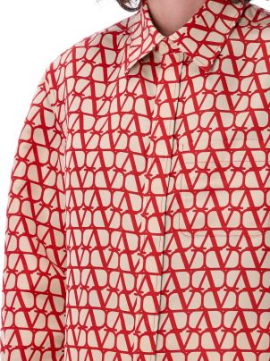海外希少【VALENTINO】Vロゴ ジャガード ライト オーバーシャツ 楽天市場】ヴァレンティノ VALENTINO メンズ トップス シャツ