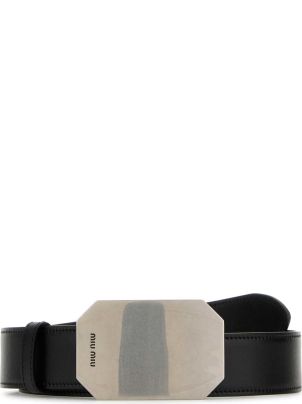 Miu Miu Black Leather Belt | italist