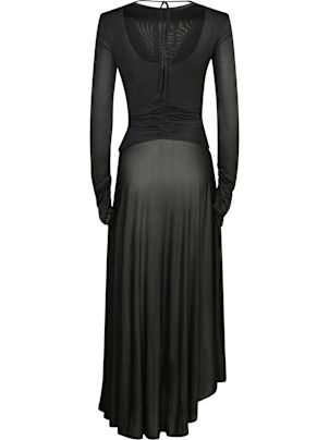 【送料&関税込】Acne Studios Long Jersey Dress With Black Sl Acne Studios Long Jersey Dress With Black Slit | italist