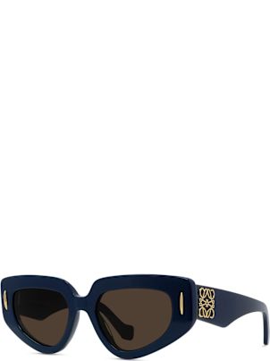 【送料&関税込】Loewe Anagram Lw40160i - Blue Sunglasses Loewe Anagram Lw40160i - Blue Sunglasses | italist