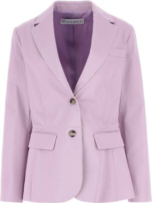 【送料&関税込】J.W. Anderson Lilac Stretch Cotton Blazer J.W. Anderson Lilac Stretch Cotton Blazer | italist, ALWAYS