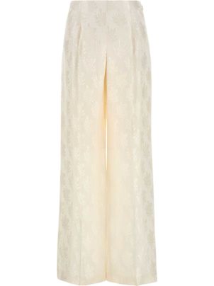 VIP【関税送料無料】希少 FENDI WHITE SILK PANTS Fendi White Silk Wide-leg Pant | italist