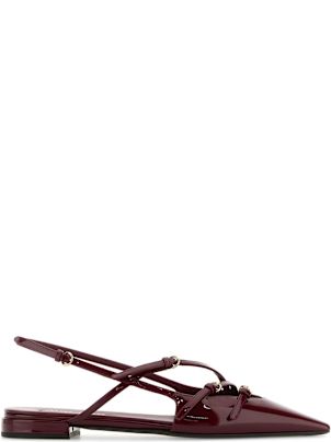 バレエシューズ Miu Miu Burgundy Leather Ballerinas Miu Miu Burgundy Leather Ballerinas | italist