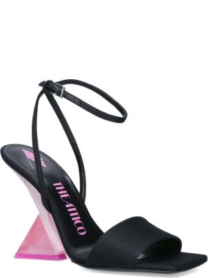 サンダル・ミュール THE ATTICO Black satin Cheope sandals (236WS513E091 079) The Attico Black Satin Cheope Sandals | italist