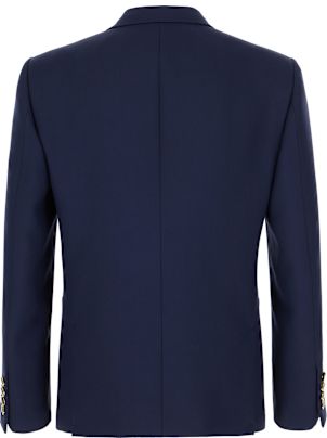ジャケットその他 Valentino Garavani Navy Blue Wool Blazer Virgin wool gabardine blazer in blue - Valentino | Mytheresa