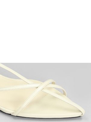 Jil Sander Ivory Leather Sandals | italist