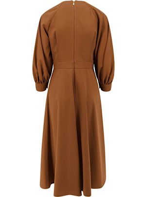 Wyshlist Collared Fit And Flare Dress Roman Long Sleeve Maxi Dress Brown,  XS, Petal Pup