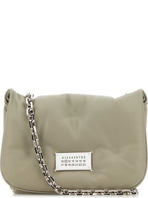【送料&関税込】Maison Margiela Ice Nappa Leather Small Glam Maison Margiela Light Grey Nappa Leather Small Glam Slam