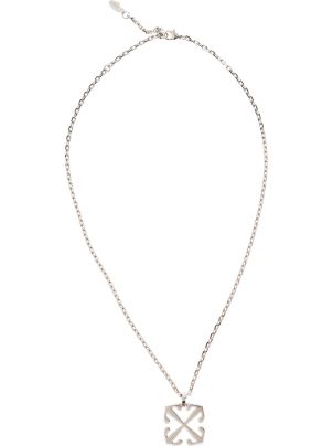 Off-White Men's Arrow Chain Necklace in Silver