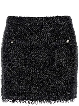 【関税&送料込】Gucci Black Viscose Blend Mini Skirt f133fc31cc5e859691ae68ed198310