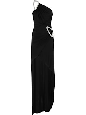 オールインワン・サロペット DAVID KOMA Women Mid Skirts RE25DK22DL BK SI Black RHINESTONE HUMMINGBIRD MIDI SKIRT – David Koma