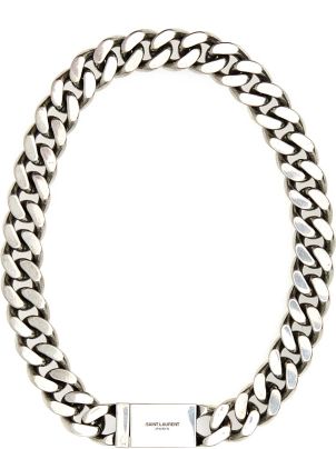 SAINT LAURENT シルバー Barbazzale ネックレス Saint Laurent Silver Metal Barbazzale Necklace | italist