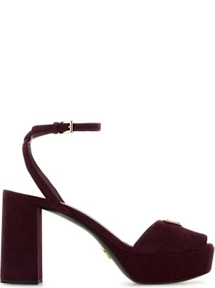 サンダル・ミュール PRADA Tyrian purple suede sandals (1XP48BF095008 F0007) Prada Tyrian Purple Suede Sandals | italist