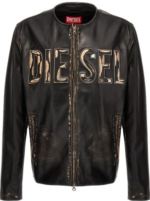 ◆DIESEL 最新作◆レザージャケット L-MET-VERT/Black◆ DIESEL L-Met-Vert Jacket in Black for Men | Lyst