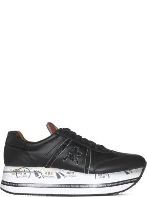 PREMIATA women shoes black croco-embossed leather Belle 5386