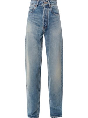 Saint Laurent V-waist Long Baggy Jeans | italist