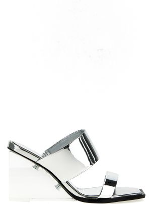 サンダル・ミュール ALEXANDER MCQUEEN Women Sandals 780714WIF138100 Silver Alexander McQueen 'mirror' Sandals | italist