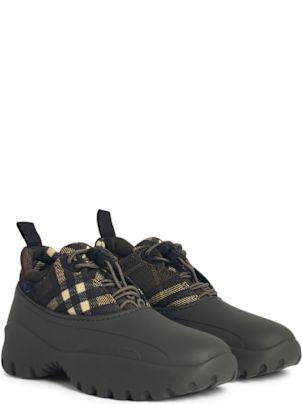 スニーカー BURBERRY green fabric blend sneakers Burberry Green Check Knit Box Sneakers Burberry