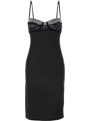 ワンピース Oseree FW24 Black stretch satin dress (OGD343 BLACK) Oseree Black Stretch Satin Dress | italist
