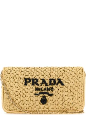 ショルダーバッグ・ポシェット Prada Raffia Crossbody Bag Prada Logo Raffia Woven Crossbody Bag (Shoulder bags) IFCHIC.COM