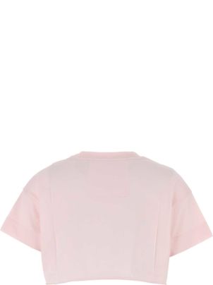 Tシャツ・カットソー GIVENCHY SS25 Pastel pink cotton crop-top (BW70C5GYPV 661) Givenchy Pastel Pink Cotton Crop-top | italist