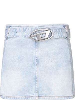 ◆DIESEL◆ DE Flip Skirt Blue A138440JGAA01 A138440JGAA01SS2 Women's Short denim skirt with zip detail | Blue | Diesel