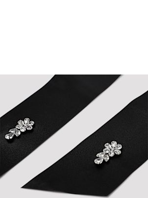 ヘアアクセサリー Medium Flower Barrette - Simone Rocha - Cristal - Black Medium Flower Barrette - Simone Rocha - Cristal - Black