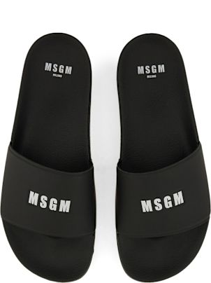 MSGM｜SLIPPERS (3840MS209 864 99) Men's rubber and pool solid color slippers - MSGM Official