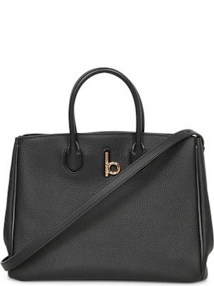 Burberry Black Leather Small Rocking Horse Handbag | italist