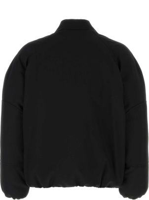 Jil Sander Black Gabardine Oversize Down Jacket | italist