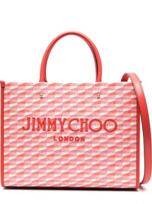 Jimmy Choo Avenue ポーチ パプリカ/キャンディピンク AVENUEPOUCHJYC_112865_FRONT_vg