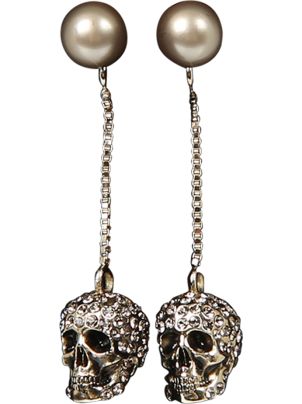 Alexander McQueen Gold Skull Earring | italist