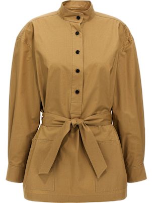 ジャケット Saint Laurent SS25 Cotton tunic (817342YZ9AN 2121) Saint Laurent Cotton Tunic | italist