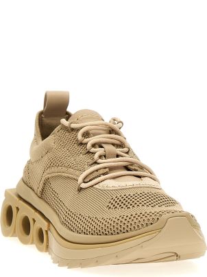 【関税込み】FERRAGAMO NIMA' SNEAKERS Salvatore Ferragamo Nima Knit Men's White Running Sneakers