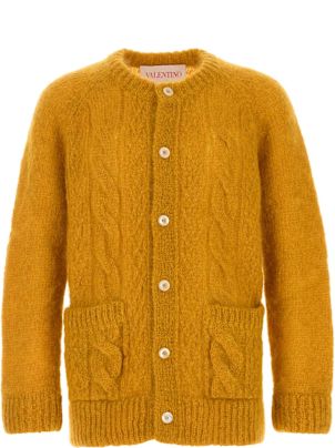 【送料&関税込】Valentino Pastel Orange Mohair Blend Cardiga Valentino Pastel Orange Mohair Blend Cardigan | italist