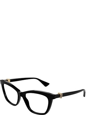 メガネ Cartier Cartier - CT0526O - 001 black black transpare Cartier Eyewear Ct0526o-001 Black-black-transparent