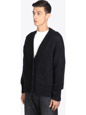 REPRESENT Mohair Cardigan Black mohair cardigan with pockets 