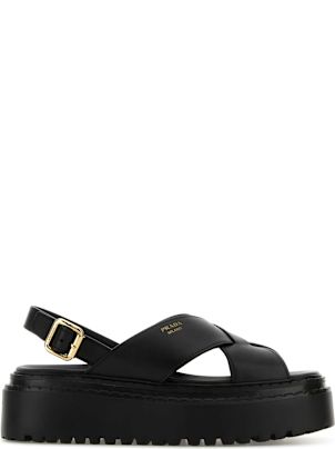 サンダル・ミュール PRADA Two-Tone Leather Sandals Prada Sandals for Women