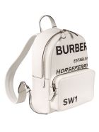 Burberry Logo Printed Backpack Burberry Logo Printed Backpack - White/Black