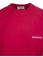 Unisex Red Balenciaga Wide Line T-shirt Balenciaga Unisex Red Balenciaga Wide Line T-shirt - Raspberry/white