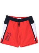 Hugo Boss Swimsuit With Drawstring Hugo Boss Swimsuit With Drawstring - Red