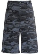 Balenciaga Camouflage Denim Bermuda Shorts Balenciaga Camouflage Denim Bermuda Shorts - Grey